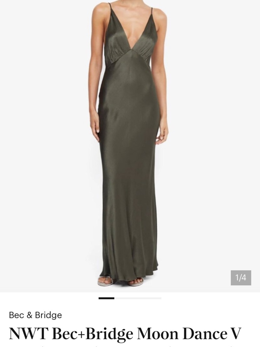 Zara Narciso Rodriguez Silk Slip Maxi Dress